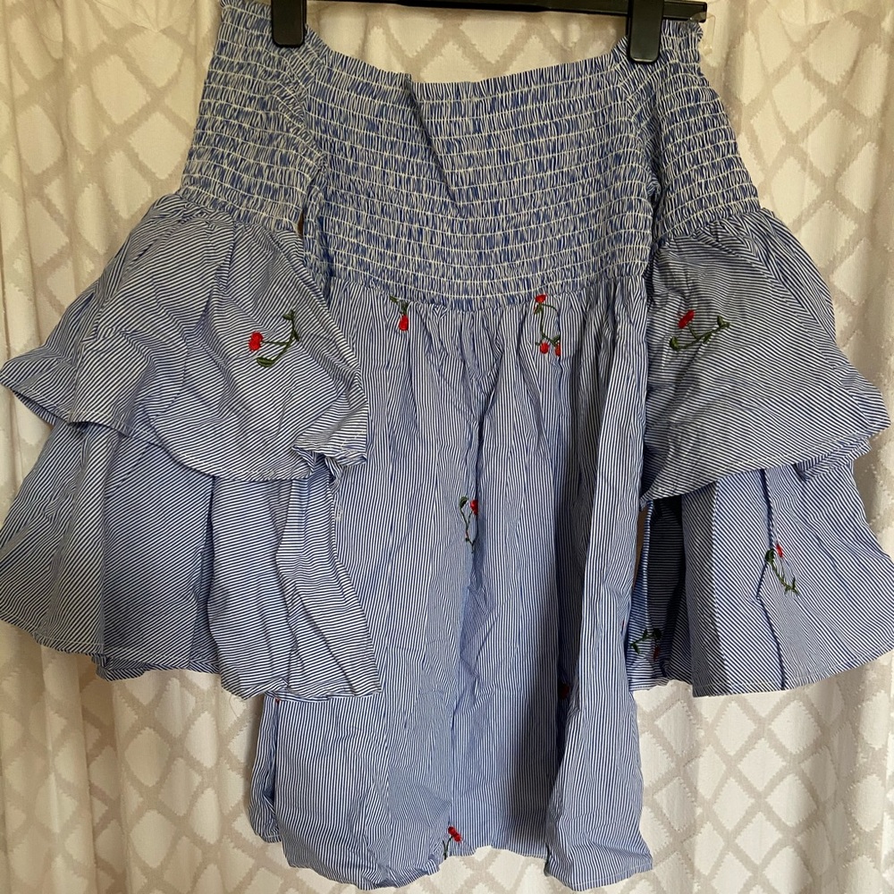 Aqua Off-the-Shoulder Dress